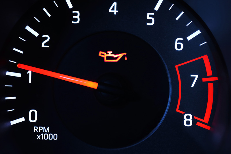 Mazda oil warning light on dashboard