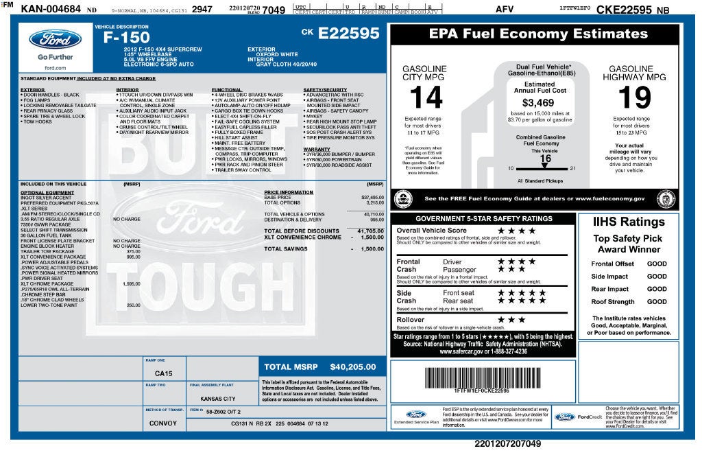 2012 Ford F-150 XL