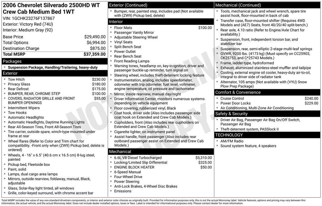 2006 Chevrolet Silverado 2500 HD LT3