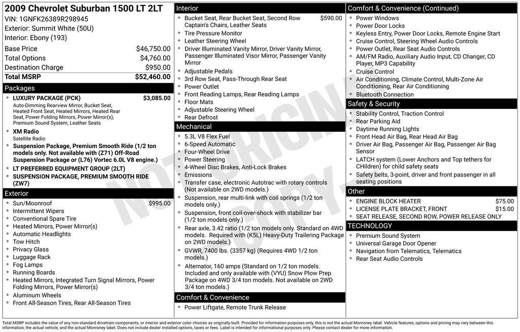2009 Chevrolet Suburban LT w/2LT