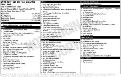 2020 RAM 1500 Big Horn 4x4 Crew Cab 5'7" Box