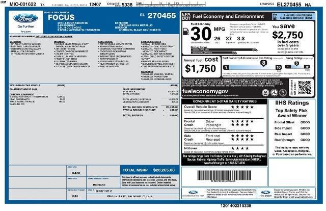 2014 Ford Focus 4dr Sdn SE