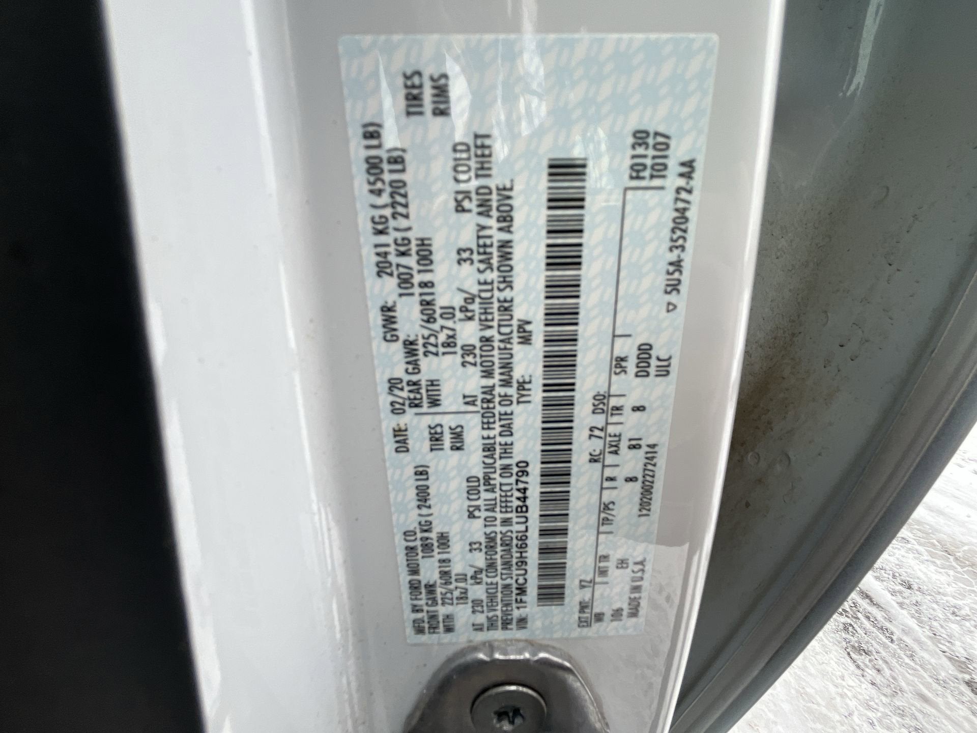 2020 Ford Escape SEL AWD