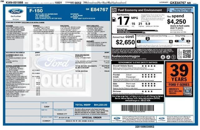 2016 Ford F-150 4WD SuperCrew 5-1/2 Ft Box XL
