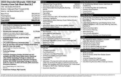 2023 Chevrolet Silverado 1500 Crew Cab Short Box 4-Wheel Drive High Country