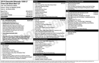 2019 Chevrolet Silverado 1500 Crew Cab Short Box 4-Wheel Drive LT