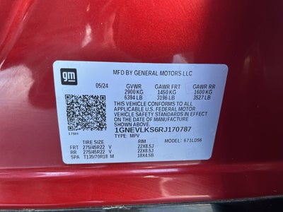 2024 Chevrolet Traverse RS w/2RS