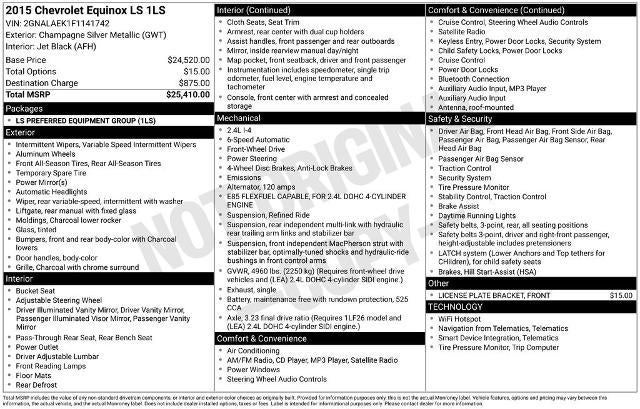 2015 Chevrolet Equinox FWD LS