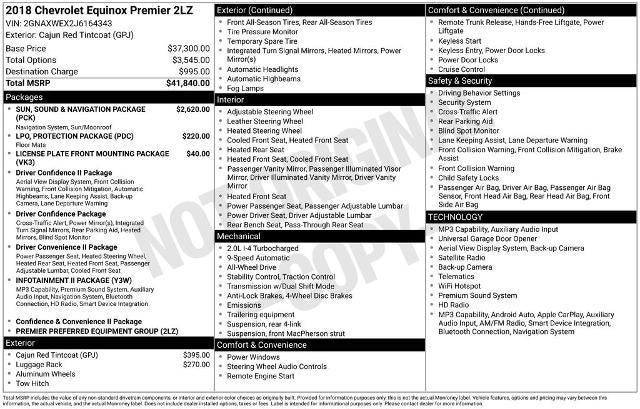 2018 Chevrolet Equinox AWD Premier