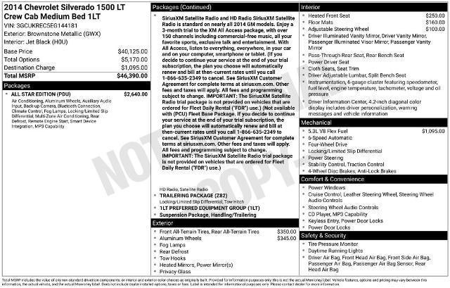 2014 Chevrolet Silverado 1500 Crew Cab Standard Box 4-Wheel Drive LT w/1LT