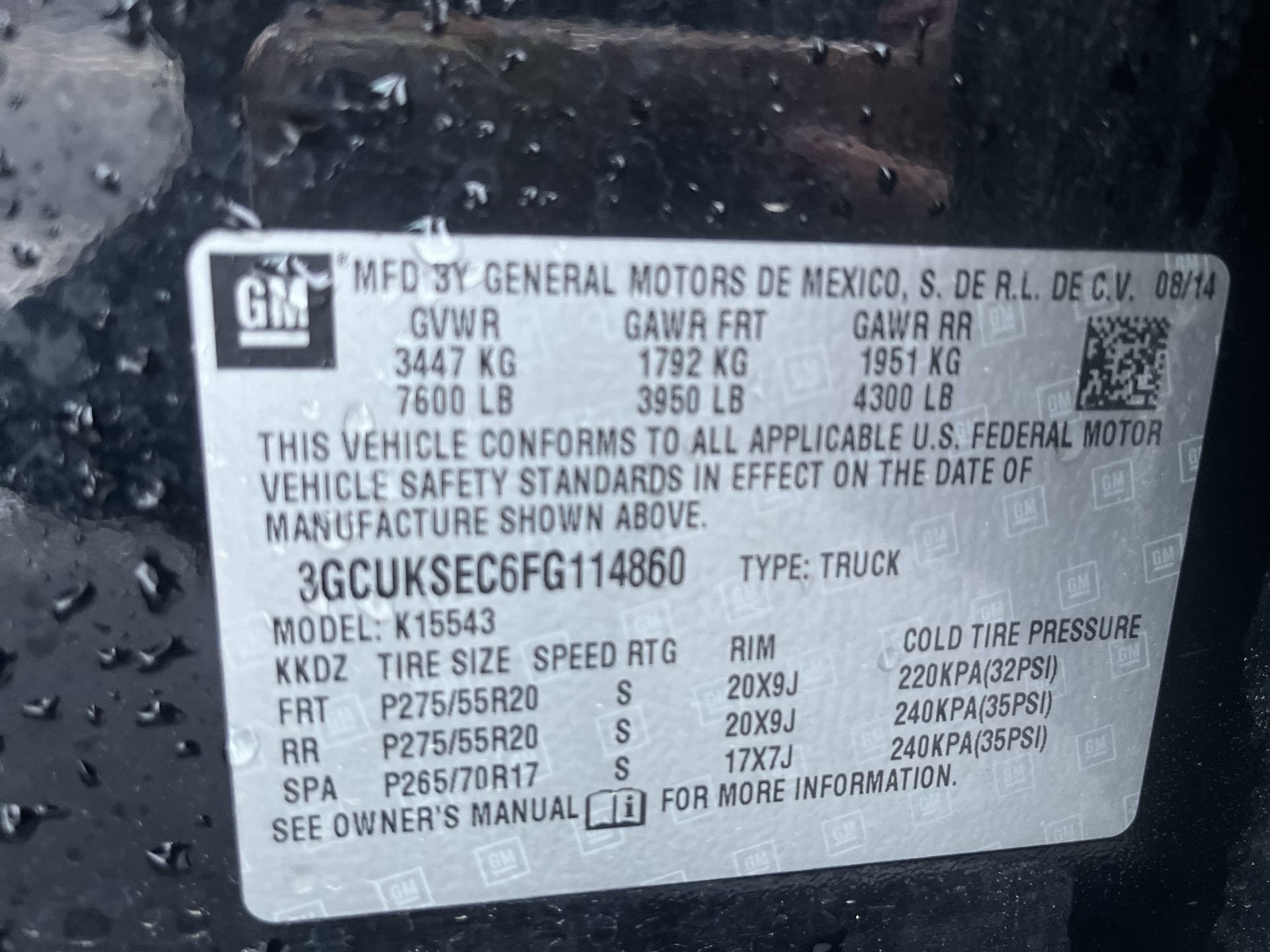 2015 Chevrolet Silverado 1500 Crew Cab Short Box 4-Wheel Drive LTZ