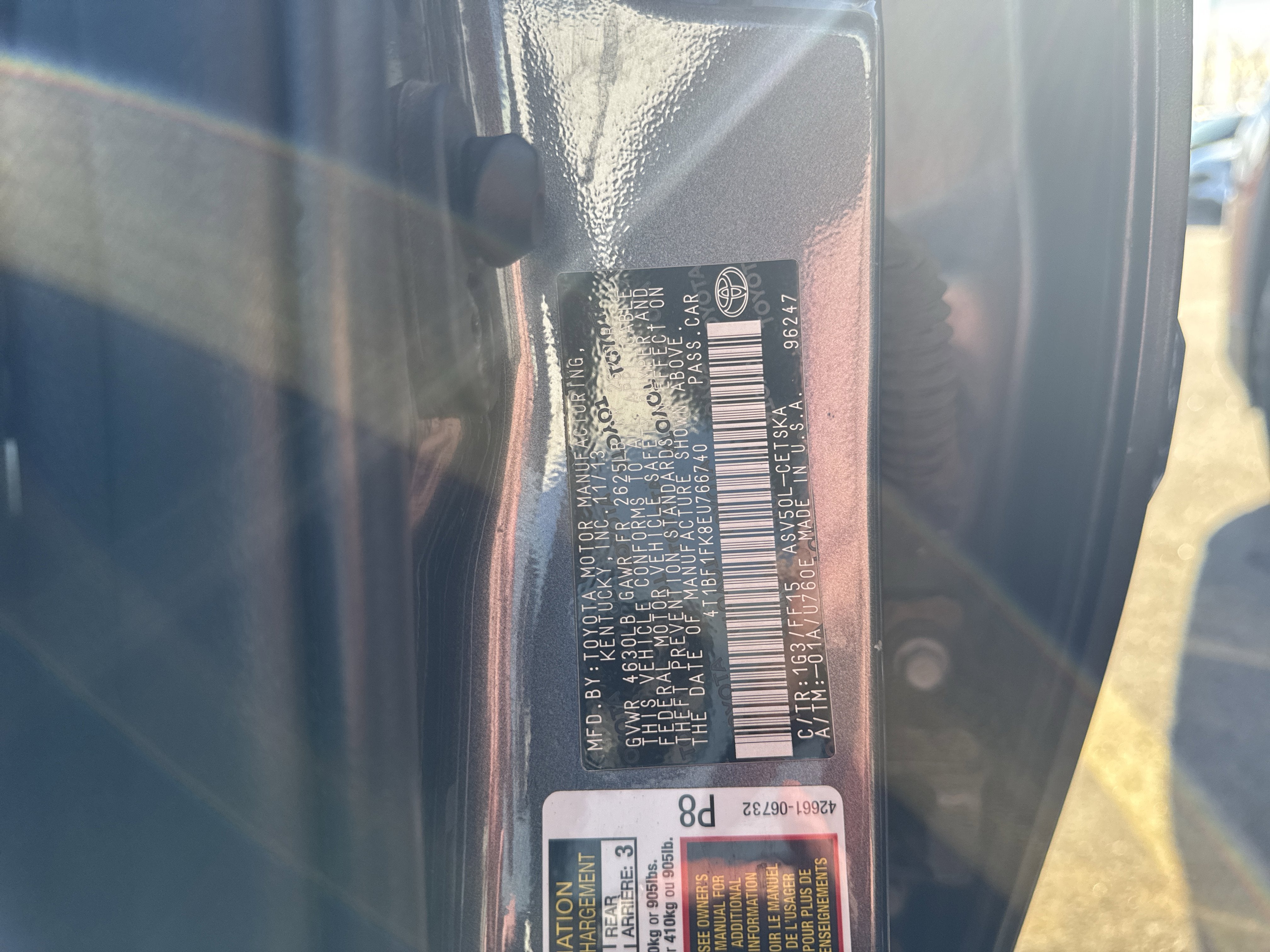 2014 Toyota Camry 4dr Sdn I4 Auto L (Natl) *Ltd Avail*