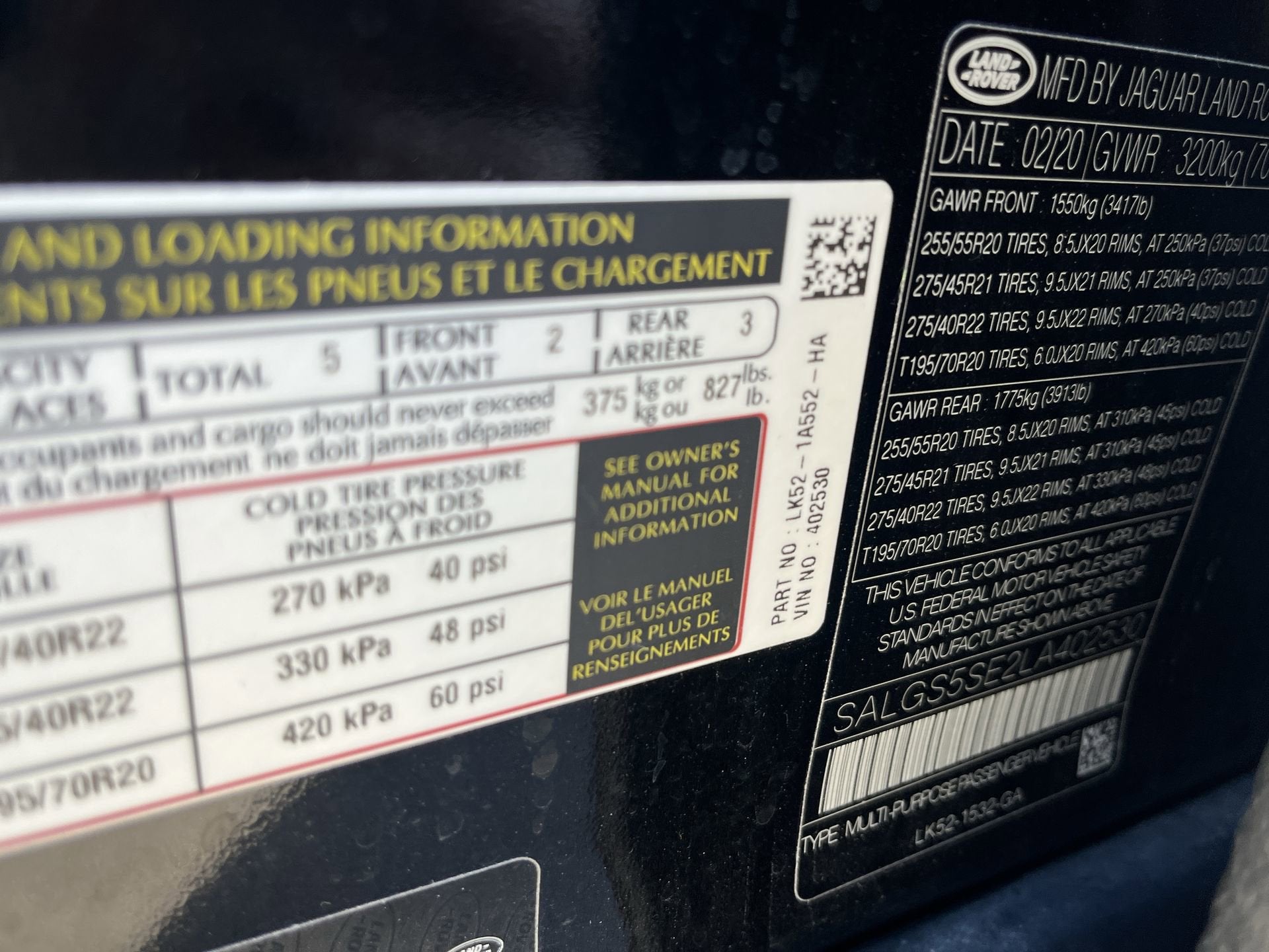 2020 Land Rover Range Rover Supercharged LWB