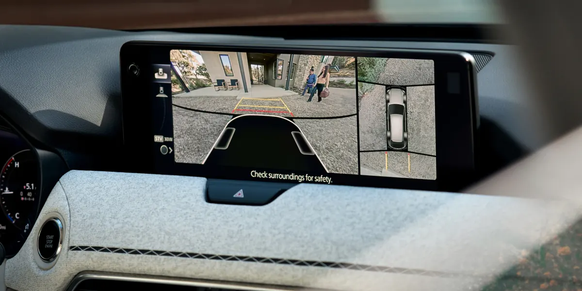 2027 Mazda CX-90 360° View Monitor on the center display | Alexandria Mazda in Alexandria MN